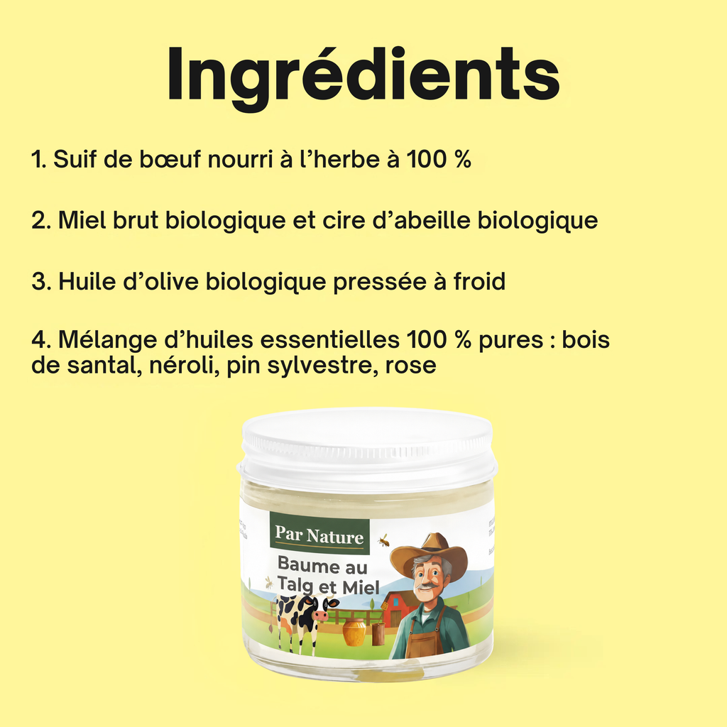 Baume au Talg et Miel | Soin naturel de la peau