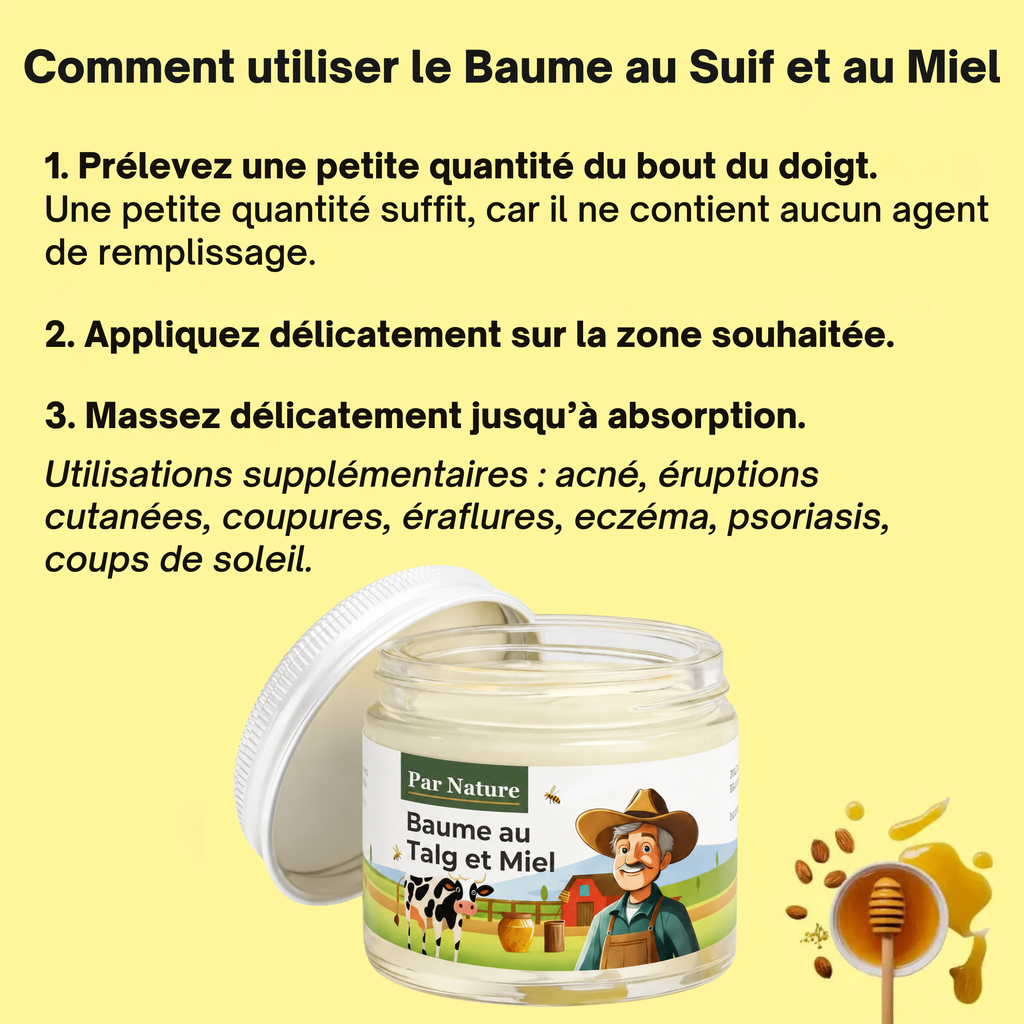 Baume au Talg et Miel | Soin naturel de la peau